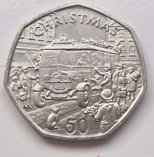 Isle Of Man 1987 Christmas 50p. AA Die Mark