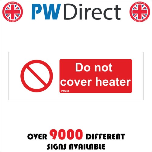 Sign not cover heater - cover,