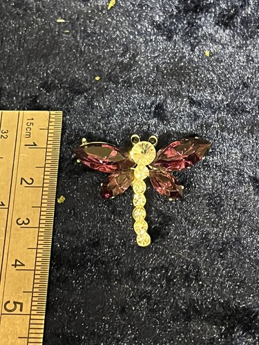 Dragonfly brooch purple - dragonfly,
