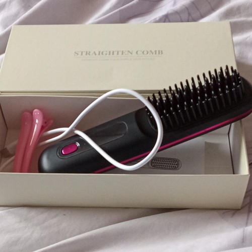 Heated hair straightening comb - straightening,