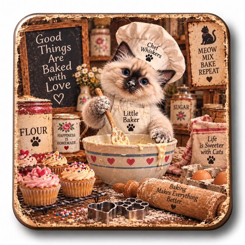 Funny ragdoll cat - cat, baking