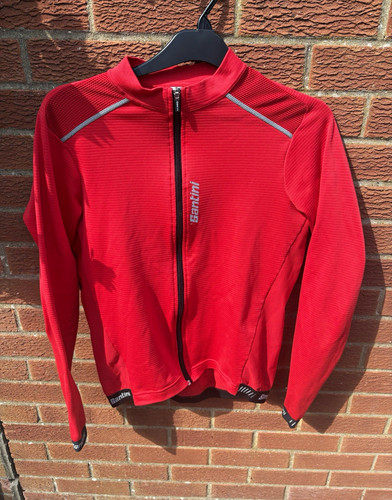 Santini men red full zip - red,