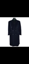 Burberry double Breasted Blu Wool Coat, Pre Owned Excellent Condition, Size L