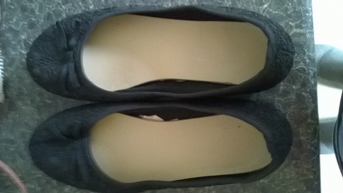 Black laces dolly shoes - laces, 7