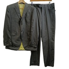 Ozwald Boateng Suit Size 40 Chest 36 Waist Grey Men's Yellow Lined Preloved 