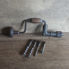 Small Brace 3" With 3 Bits And A Countersink Hand Drill