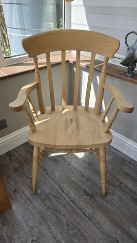 Solid wood farmhouse - , slat-back