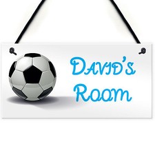 Football Personalised Door Name Plaque Boys Bedroom Room Sign TOP QUALITY & Fast