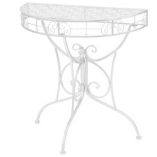 Side Table Half-Round Silver
