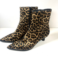 Zara Leopard Print Ankle Boots