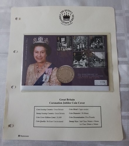 2003 coin elizabeth ii - £5, coin,