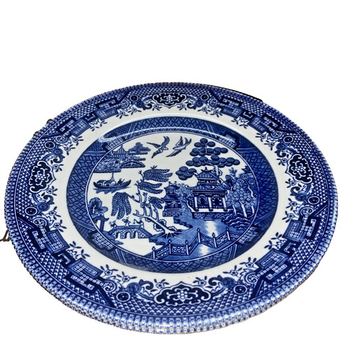 Blue willow mint plate - mint, 17cm