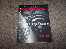 2001 2002 Honda CBR600F4i Motorcycle Factory Shop Service Repair Original Manual