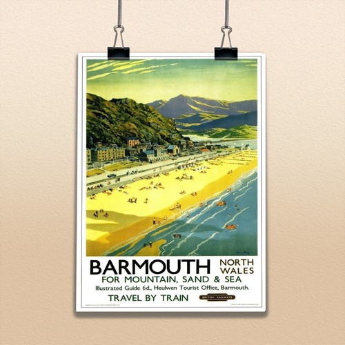 Barmouth railway vintage - railway,