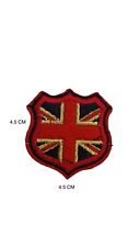 Union Jack Shield Badges Fabric Iron On Patches Transfers Embroidered Applique
