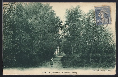 Old postcard venizy - old,