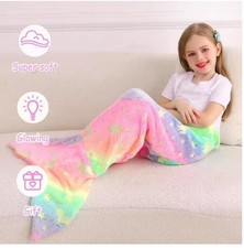 Soft Kids Mermaid Tail Blanket