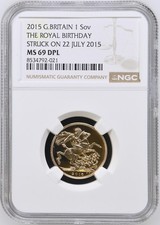 2015 Gold Sovereign, Royal