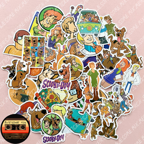 Scooby doo cartoon stickers - 50,
