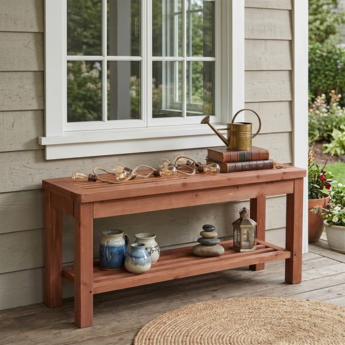 Wooden patio bench porch path - wooden,