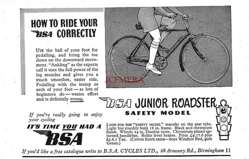 Bsa junior roadster bicycle - roadster',