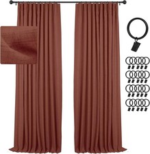 100% Blackout Curtains Thermal Insulated Drapes for Bedroom Living Room