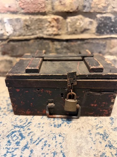 Vintage wooden tool chest - tool, with
