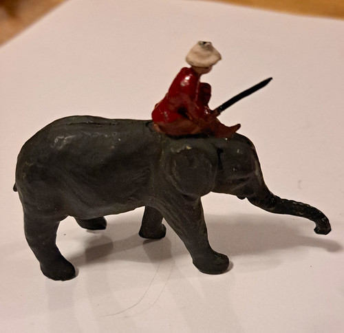 Painted lead elephant with - elephant,