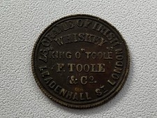 Gram Of Irish Whiskey, King Of Tools, F Tool & Co, 97 Leadenhall St London,Token