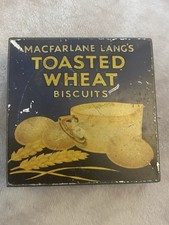 C1930s VINTAGE MACFARLANE LANG’S TOASTED WHEAT BISCUITS SAMPLE TIN