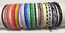 Glass Seed Bead Stretch Bracelets 19cm (7.50") various Colours