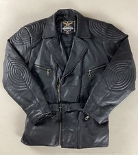 Vintage Leather Biker Jacket Motorcycle Jacket With Pads EU Size 56 48”