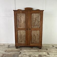 Antique 19th C. Painted Pine Cupboard, Kitchen Cupboard,