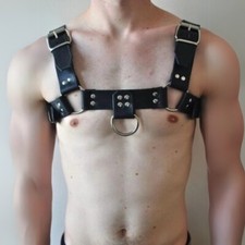 Mens Real Leather Chest Body