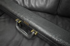 Crocodile Leather Billiard Cue Case 1B1S Used Luxury Thick Padded CCA