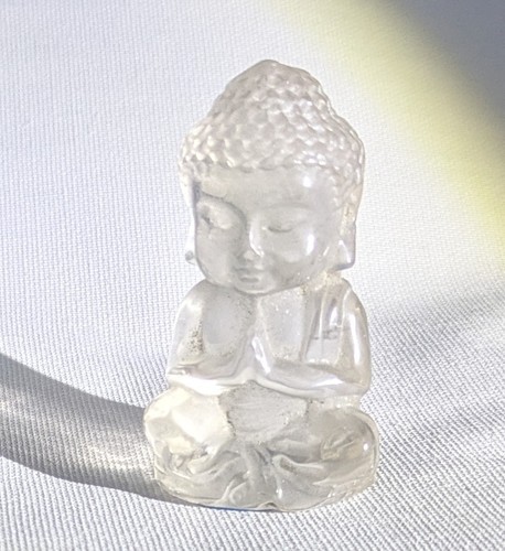 Clear quartz buddha - clear,
