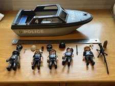 Playmobil - Police Boat With Figures And Additional Accessories