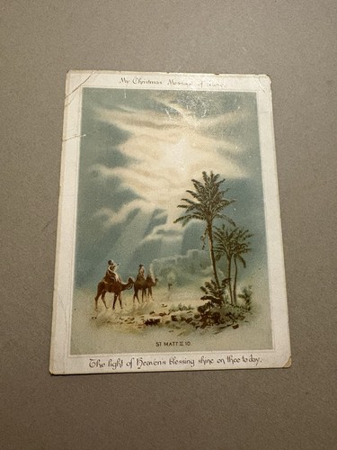 Antique christmas card - card, desert