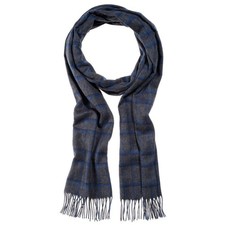 Monti Gents Scarf - Blue Check