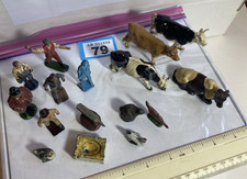 NP079  Britains Lead Farm Animals   Figures Bundle Cows Farmers Poultry Vintage
