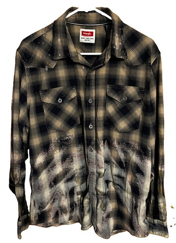 Wrangler western shirt bleach - western,