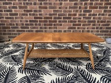 Vintage Ercol Model 459 Windsor Coffee Table – Elm & Beech with Magazine Rack