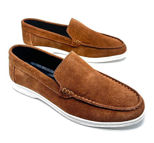 Handcraf men brown suede - men’s,