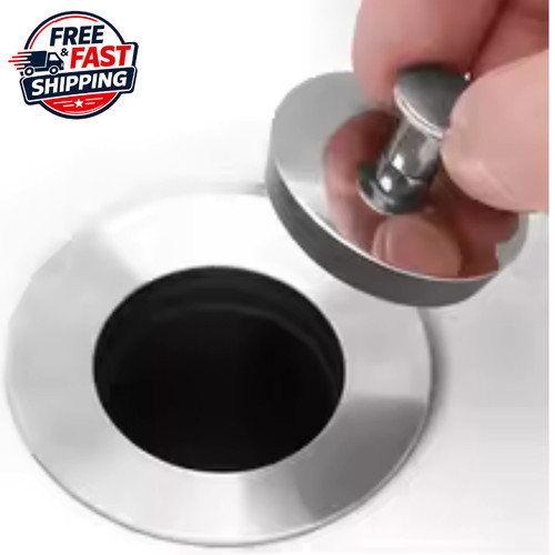 Stainless steel bath sink plug - stainless,