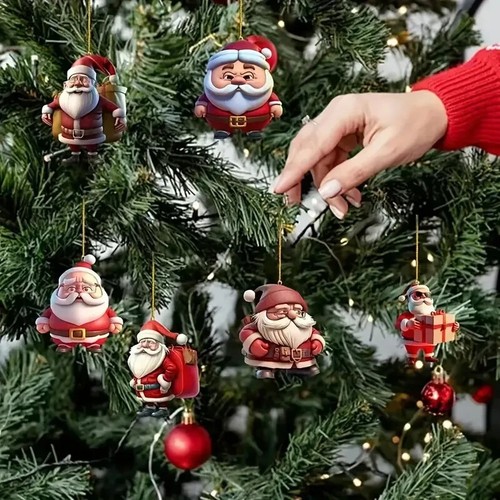Acrylic santa claus flat - 2d,