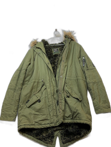 Superdry green cotton parka - green,