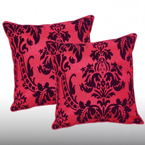English damask flock cushion - english,