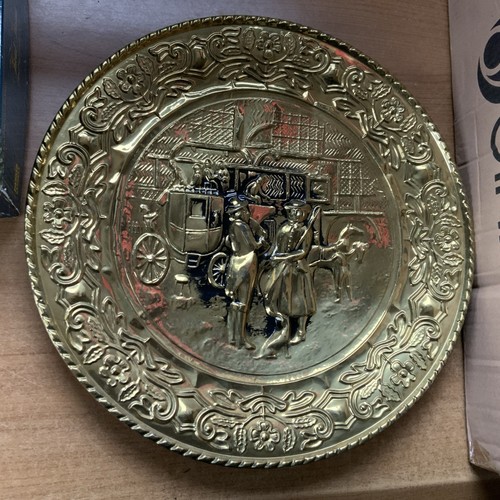 Vintage brass wall charger - wall,