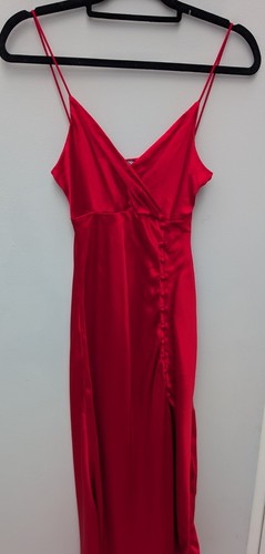 Zara red satin slip - zara,