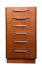 G PLAN TEAK CHEST OF DRAWERS FRESCO RANGE MID CENTURY RETRO C1960s
